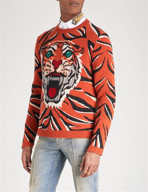 gucci tiger pullover sweater.